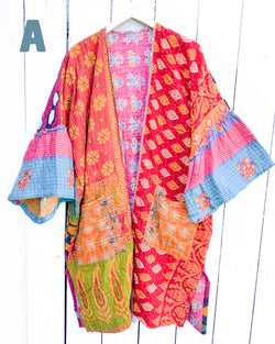 ONE OF A KIND Kantha Kaftan Kimono