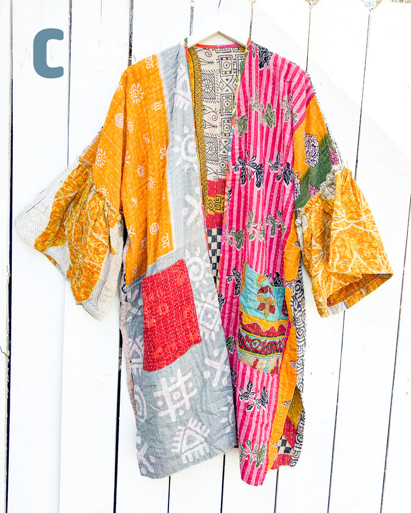 ONE OF A KIND Kantha Kaftan Kimono