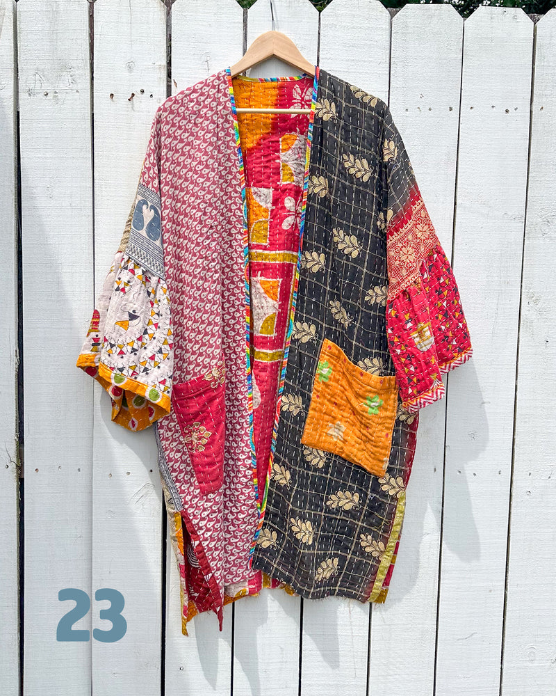 ONE OF A KIND Kantha Kaftan Kimono