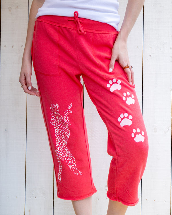 Wild Cat - Poppy Cropped Sweatpants