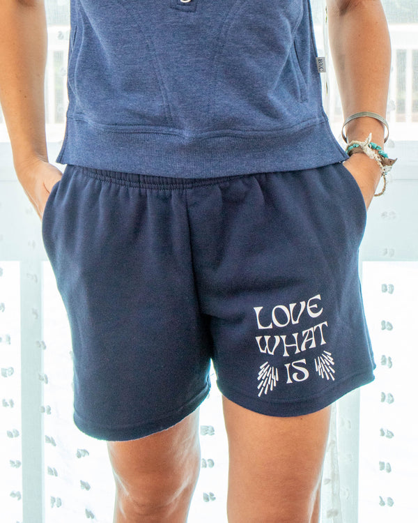 Love What Is - Navy Fleece Shorts