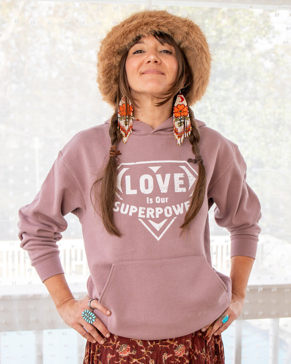 Love Is Our Super Power ~ Orchid Unisex Hoodie