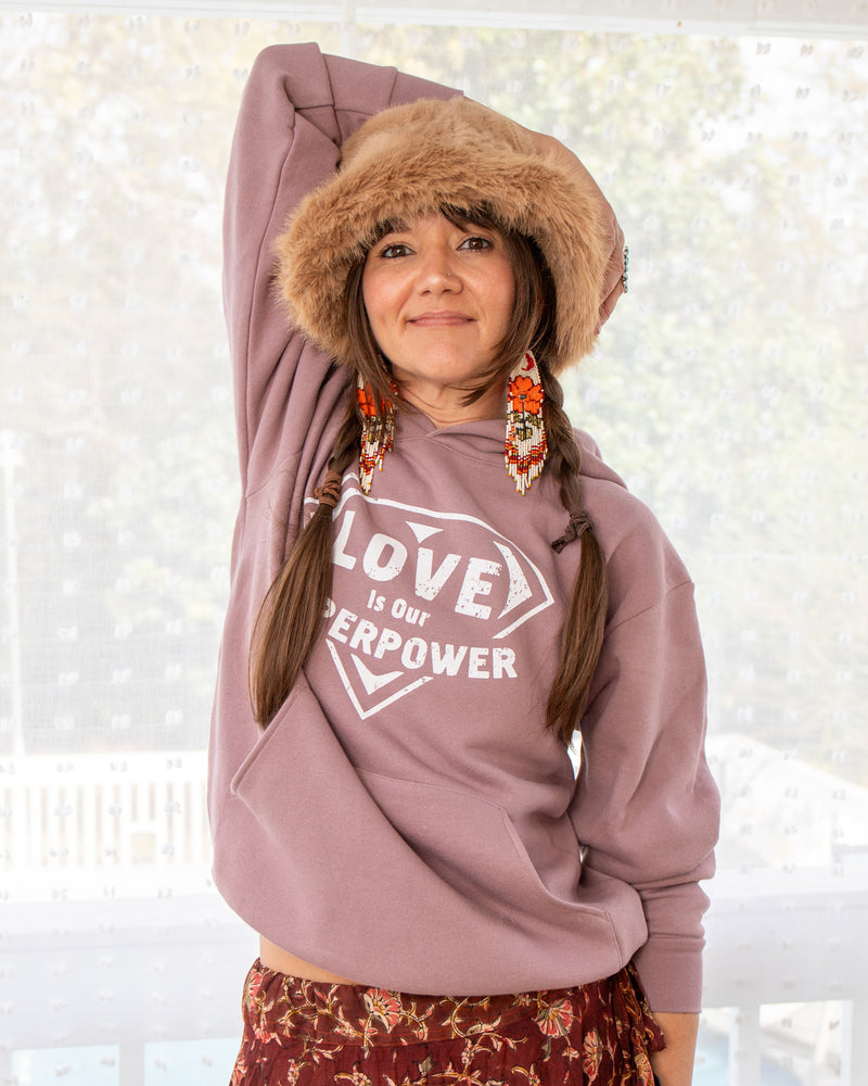 Love Is Our Super Power ~ Orchid Unisex Hoodie