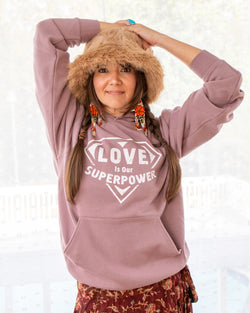 Love Is Our Super Power ~ Orchid Unisex Hoodie