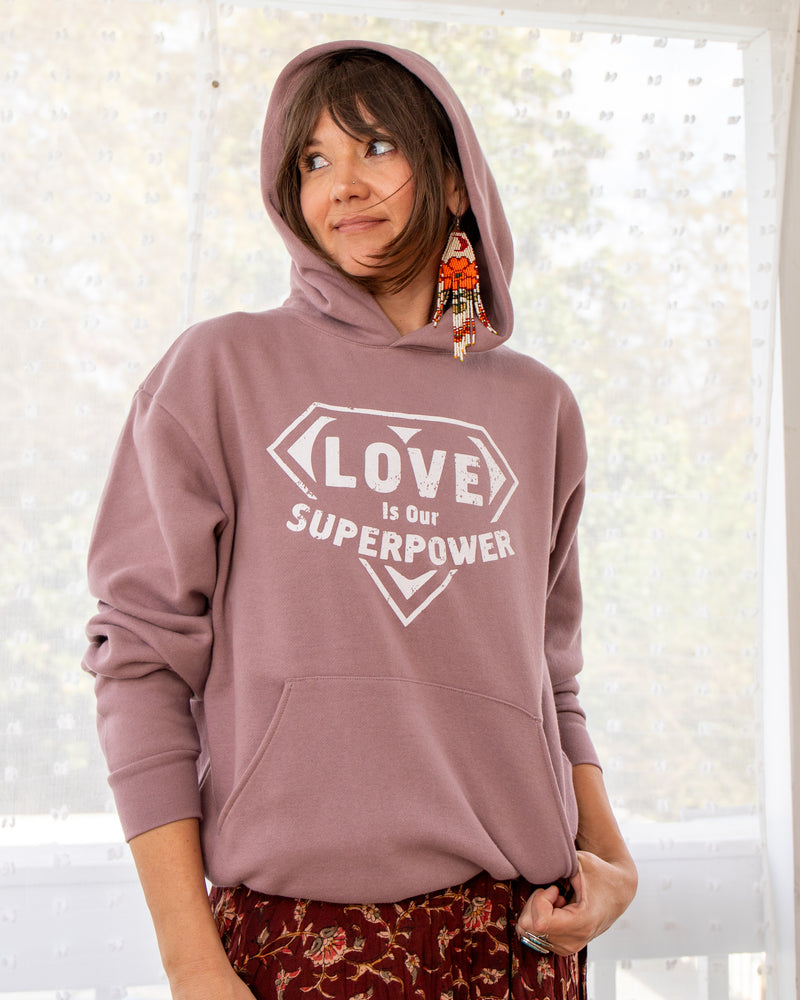 Love Is Our Super Power ~ Orchid Unisex Hoodie