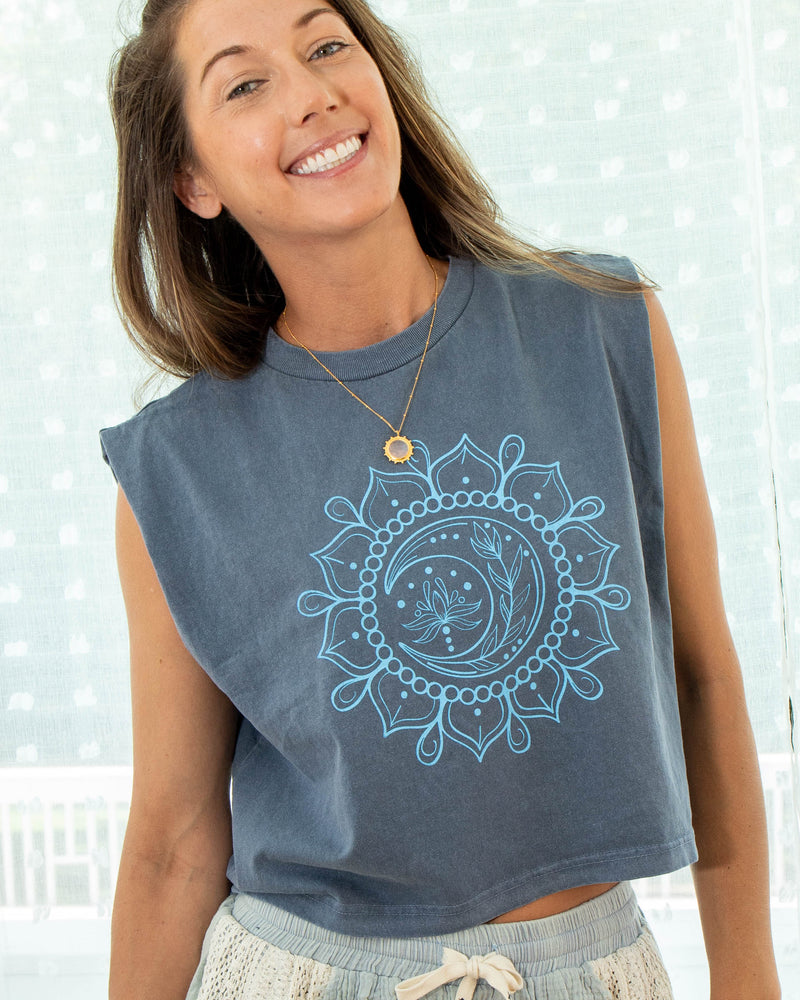 Moon Mandala - Heavyweight Muscle Tee