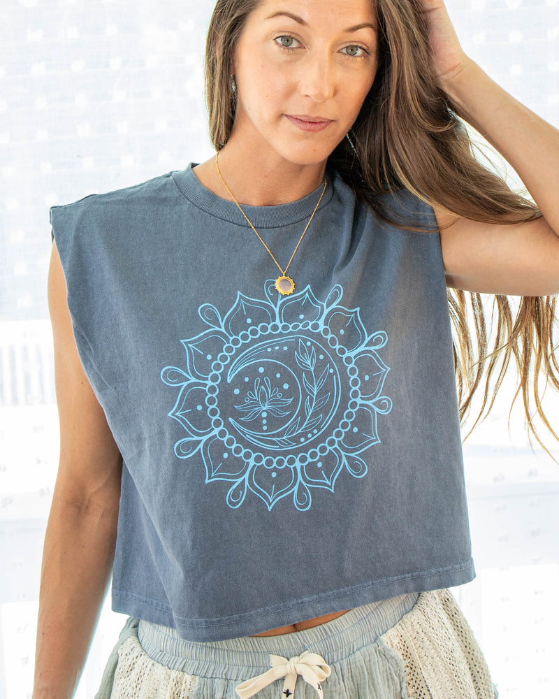 Moon Mandala - Heavyweight Muscle Tee