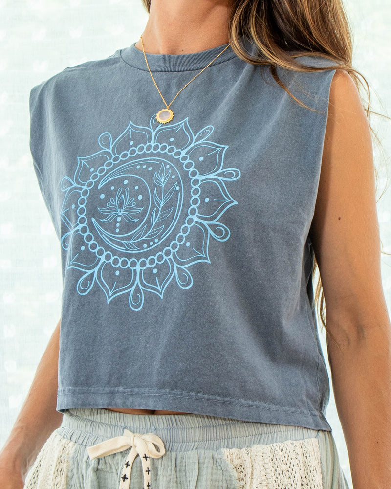 Moon Mandala - Heavyweight Muscle Tee