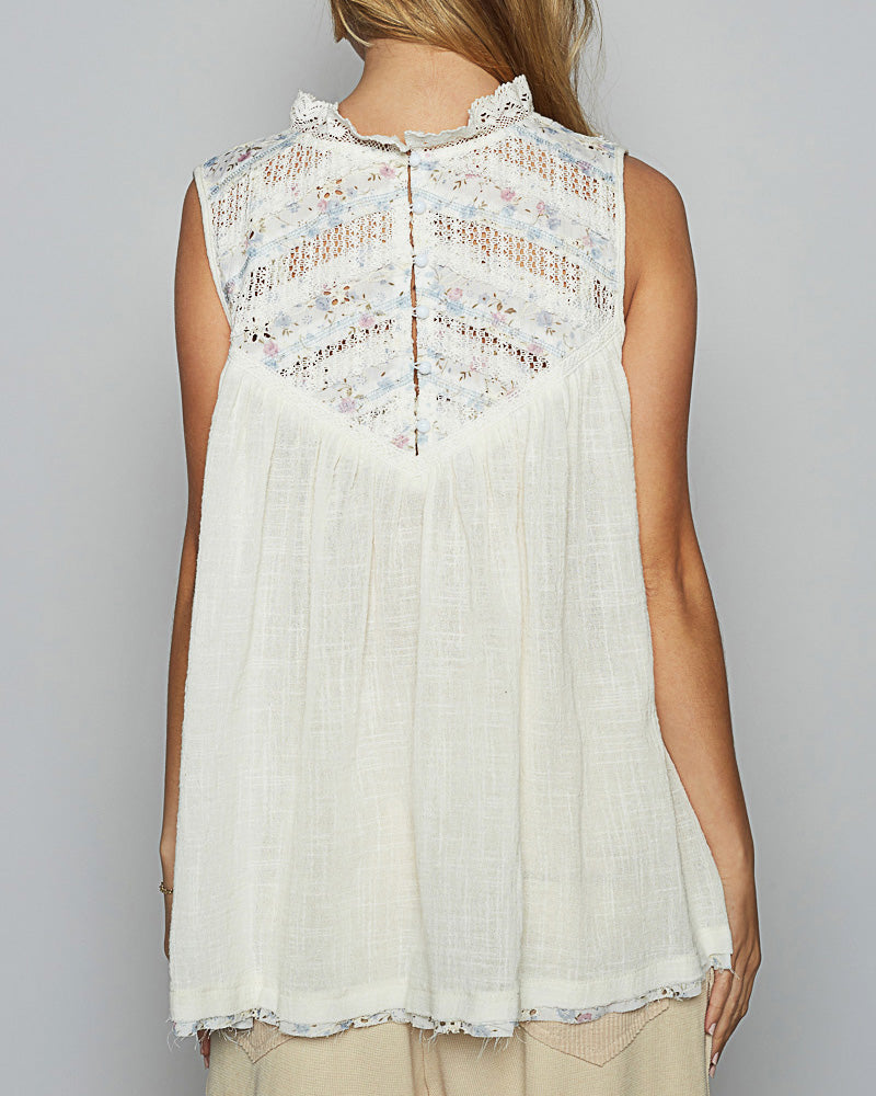 Lacy Cotton Bell Tank