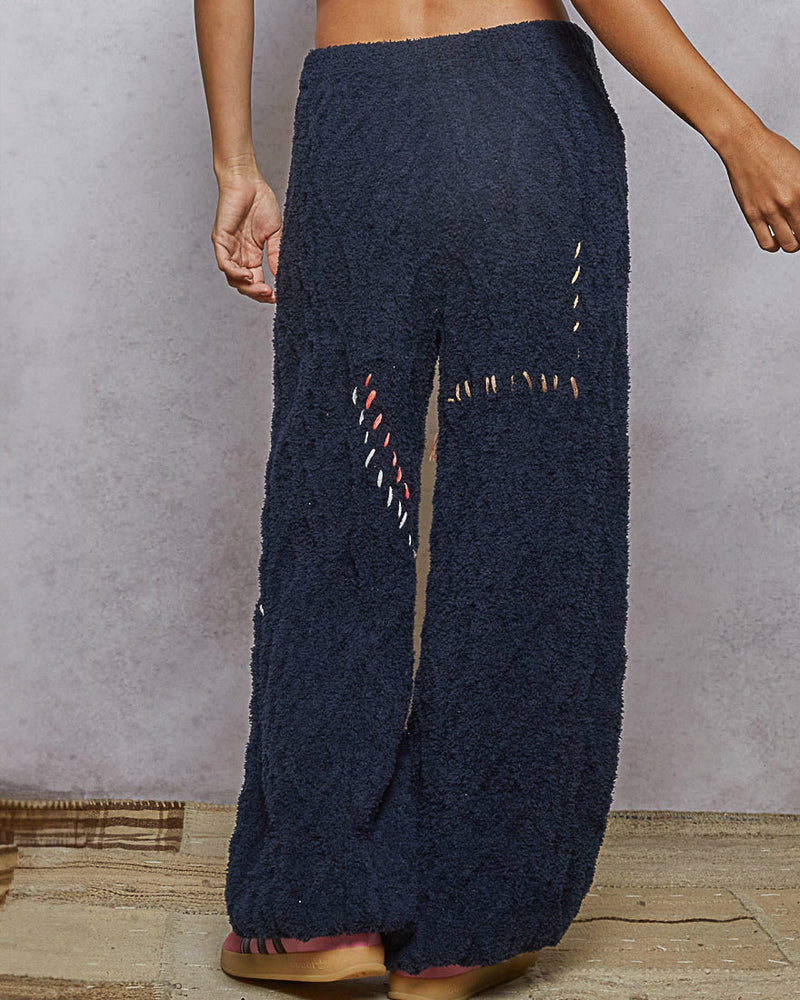 Indigo Chenille Sweater Pants