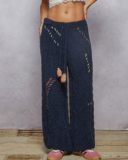 Indigo Chenille Sweater Pants