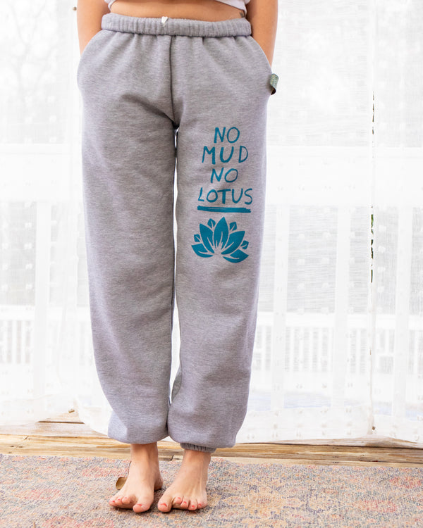 No Mud, No Lotus - Grey Sweatpants