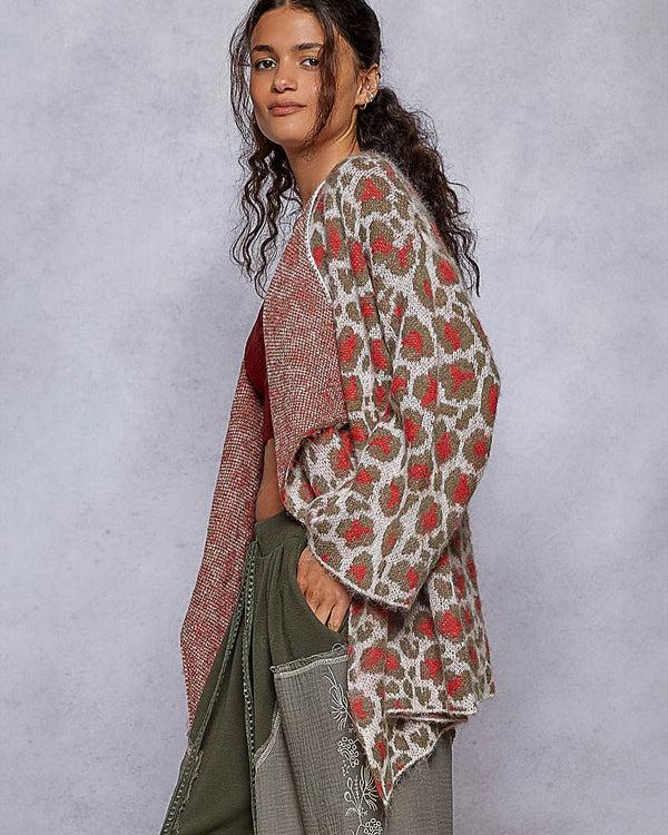 Cherry & Olive Swing Cardigan