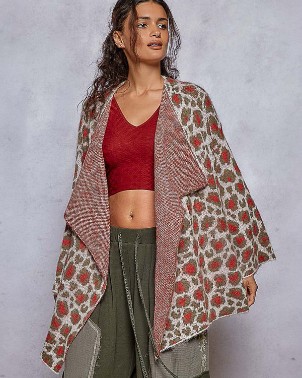 Cherry & Olive Swing Cardigan