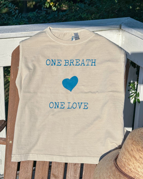 One Breath, One Love Cotton Muscle Tee