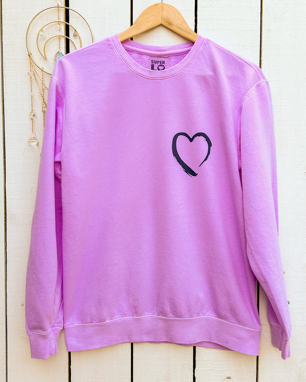 Painted Heart Violet Unisex Sweatshirt