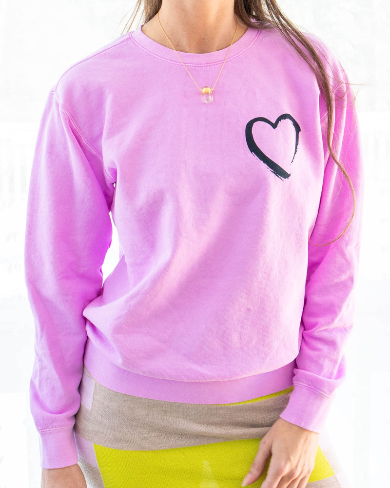 Painted Heart Violet Unisex Sweatshirt