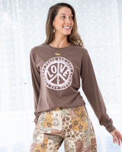 Peace and Love Choco Unisex Long Sleeve Tee
