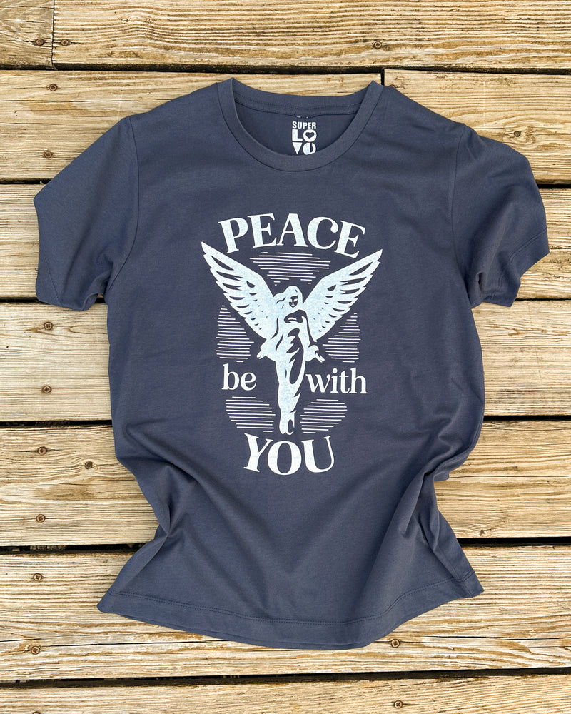 Peace Be With You - Light Navy Unisex Tee