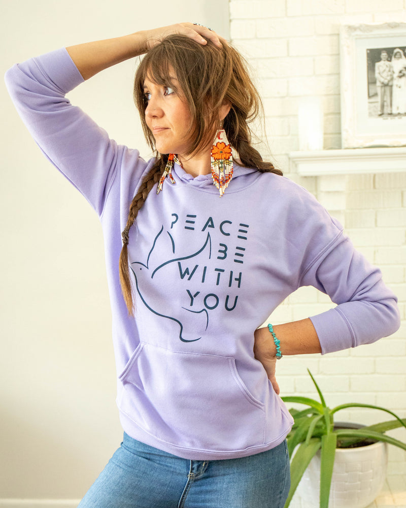 Peace Be With You - Purple Unisex Hoodie