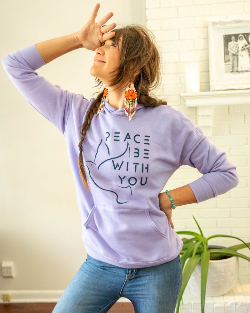 Peace Be With You - Purple Unisex Hoodie