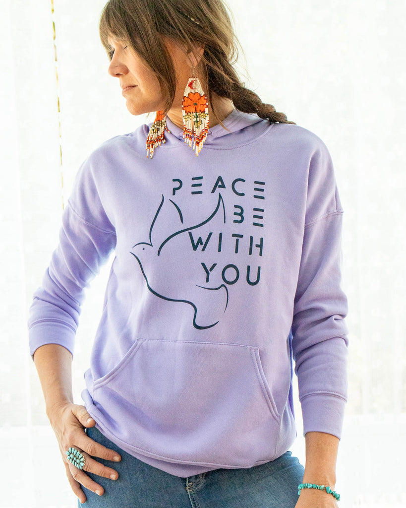 Peace Be With You Purple Unisex Hoodie