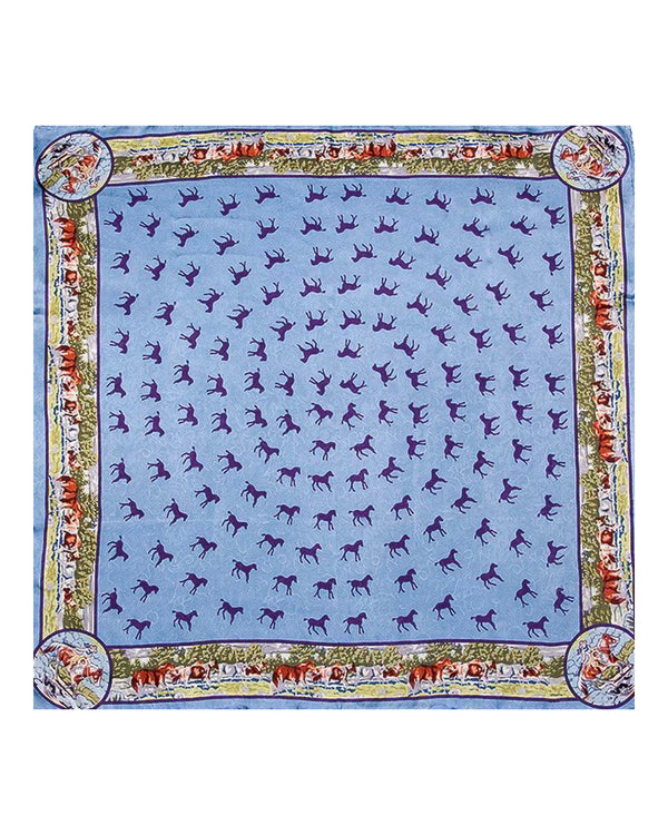 Ponies Silk Large Scarf