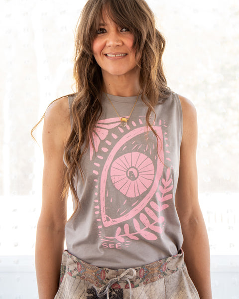 SEE - Dove Grey Muscle Tee – SuperLoveTees | Graphic Tees Inspired By Love