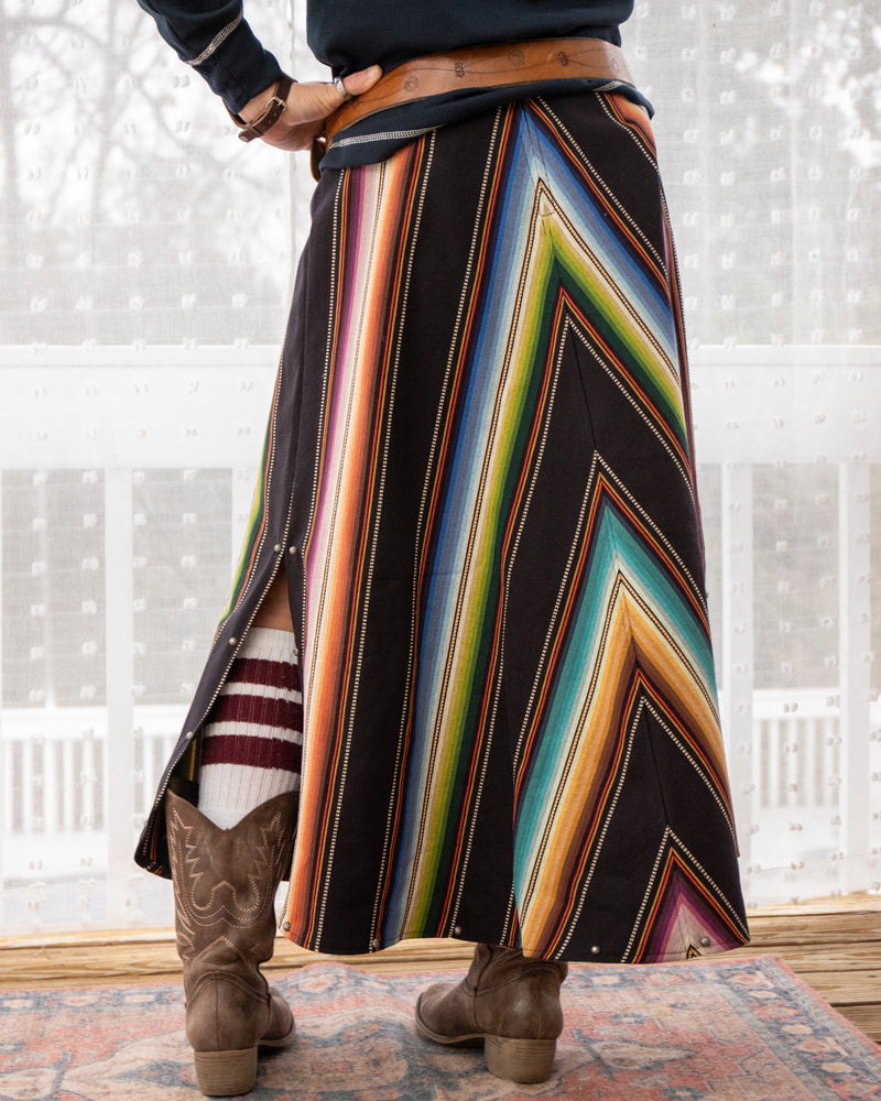 Serape Long A-Line Skirt