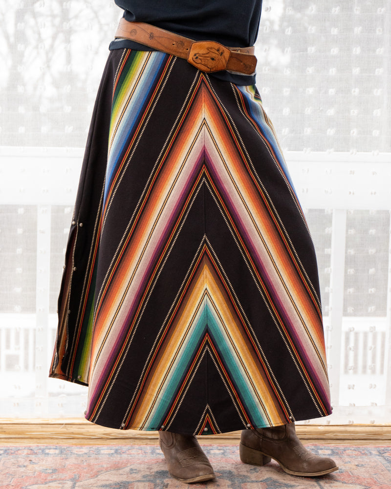 Serape Long A-Line Skirt