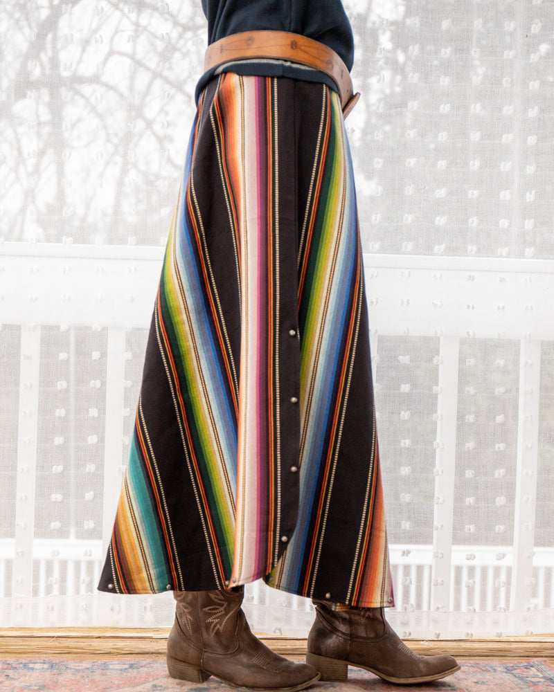 Serape Long A-Line Skirt