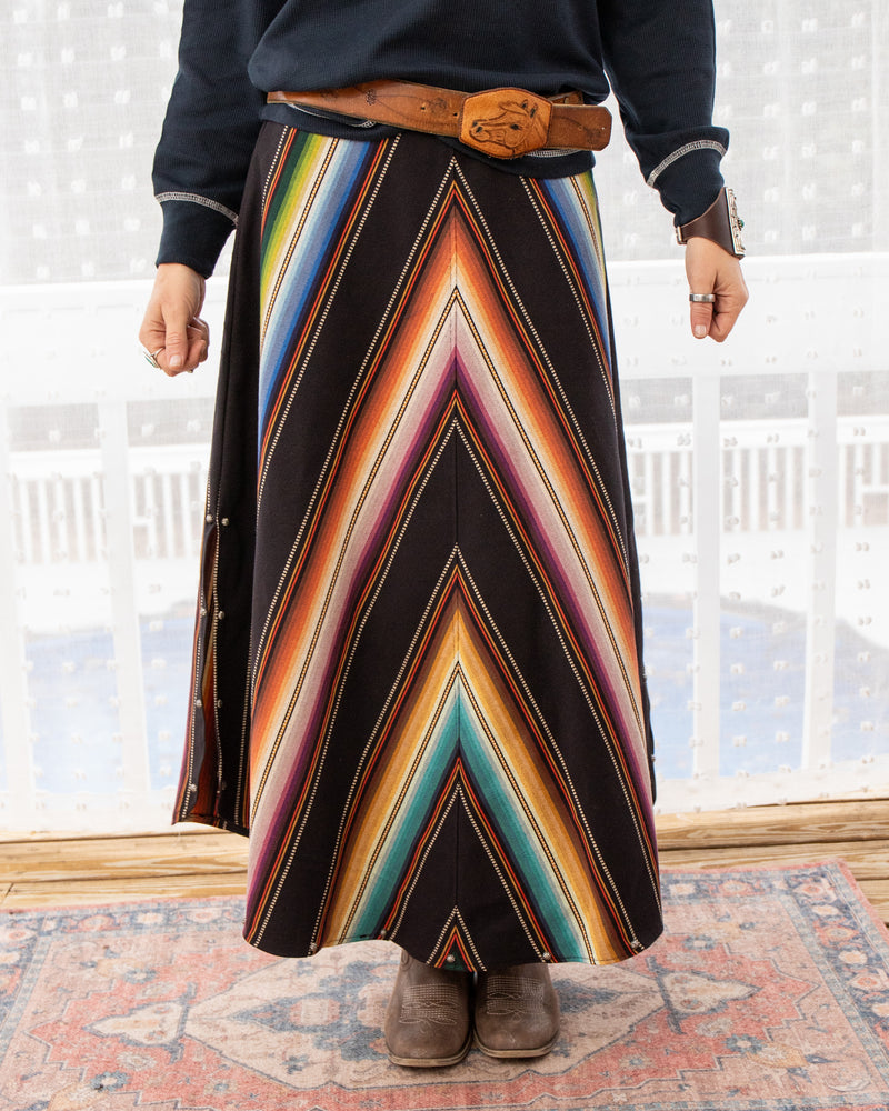 Serape Long A-Line Skirt