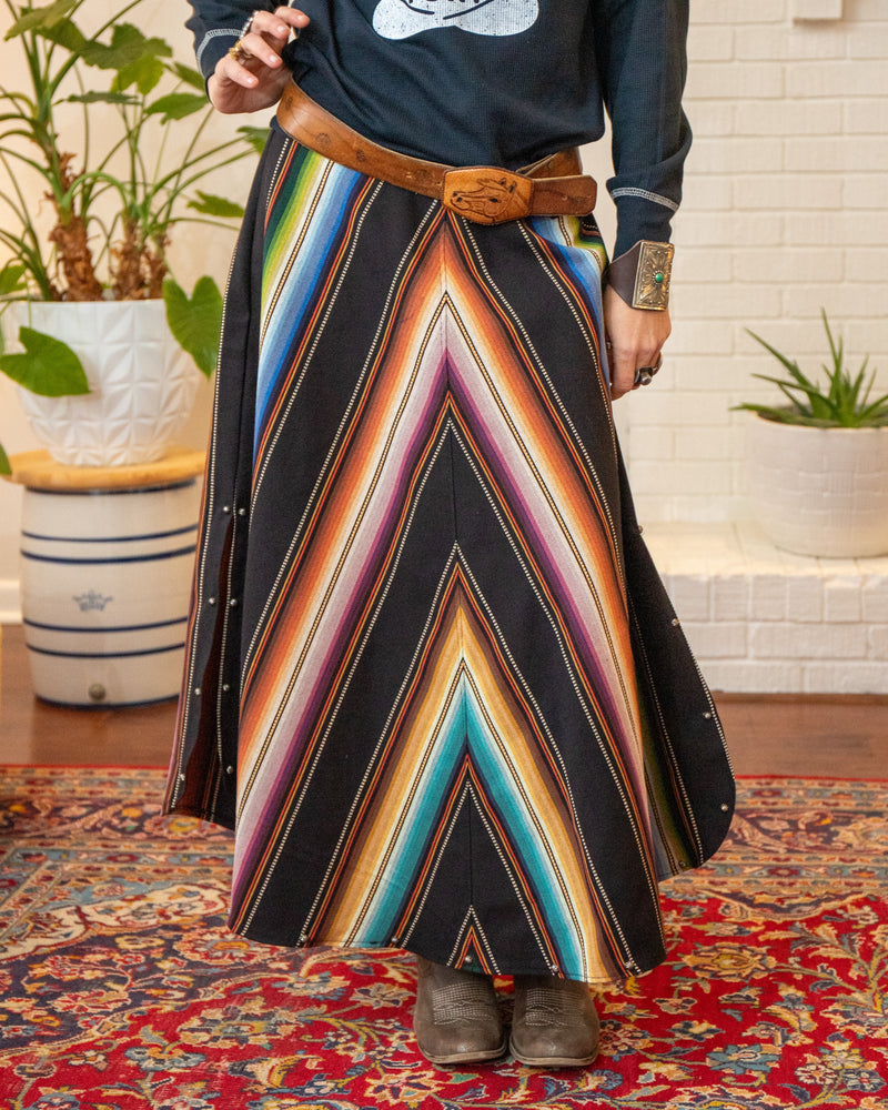 Serape Long A-Line Skirt