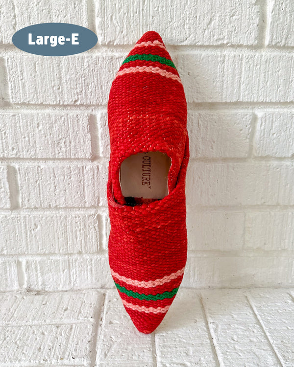 One of A Kind - Moroccan Kilim House Slippers