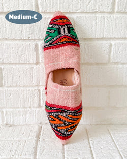 One of A Kind - Moroccan Kilim House Slippers