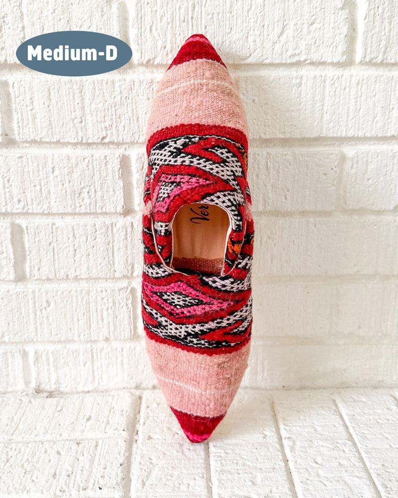 One of A Kind - Moroccan Kilim House Slippers