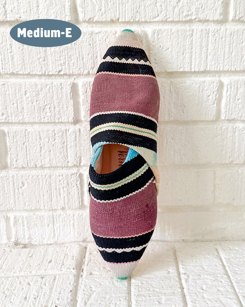 One of A Kind - Moroccan Kilim House Slippers