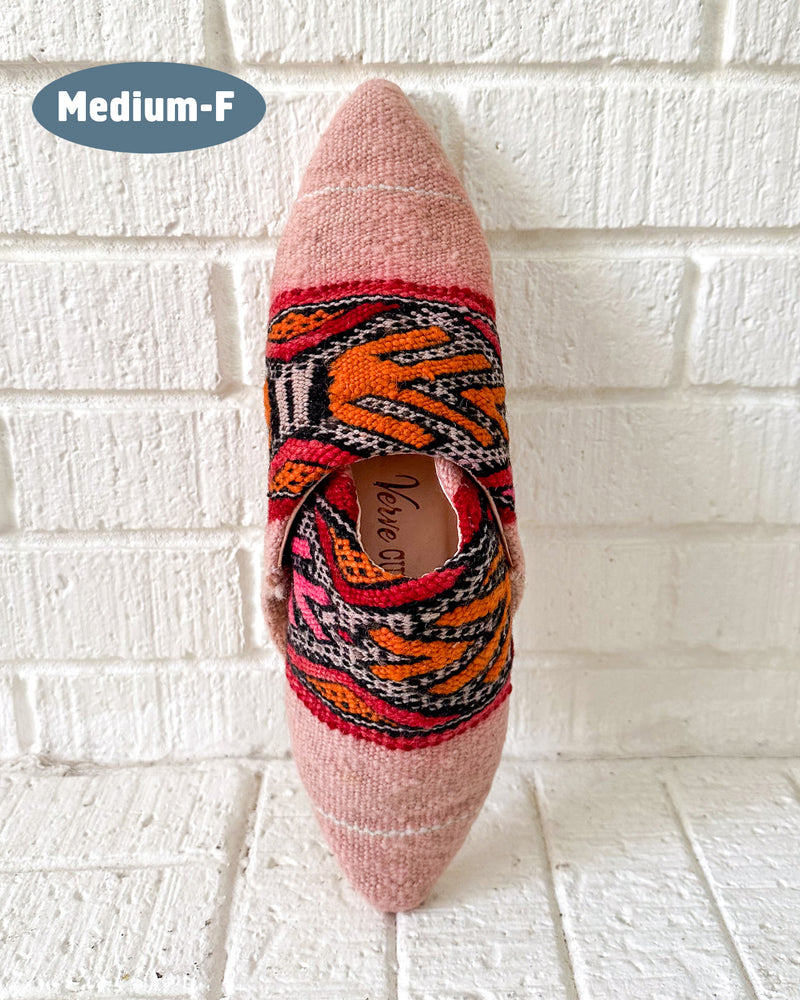 One of A Kind - Moroccan Kilim House Slippers