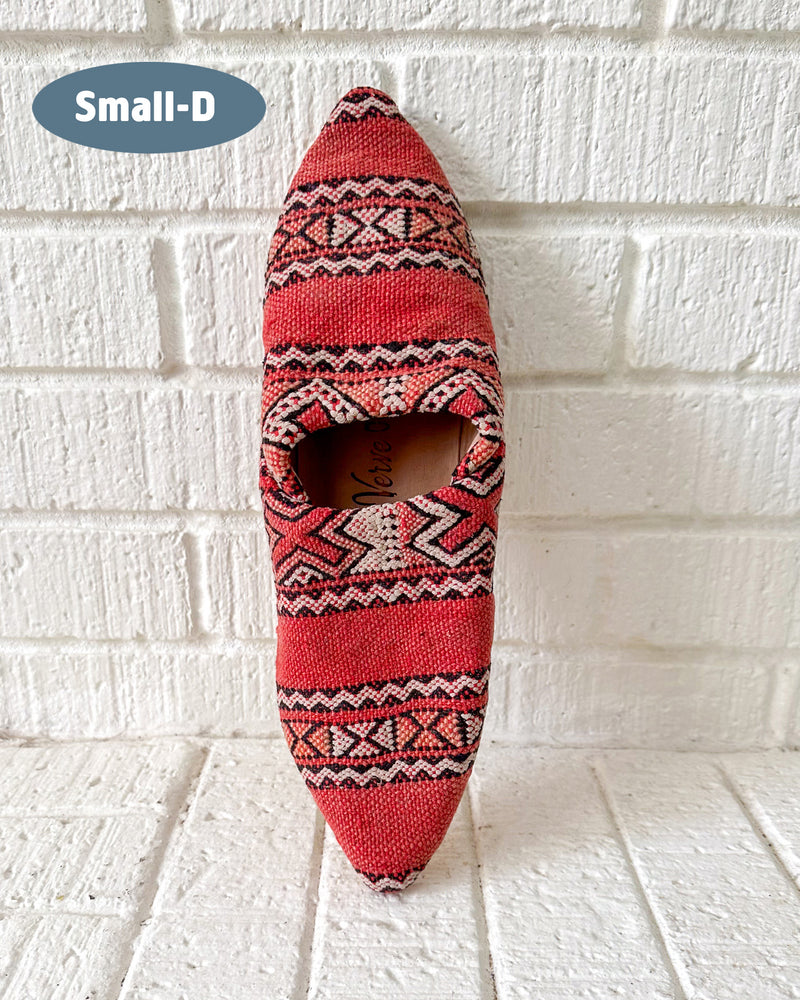 One of A Kind - Moroccan Kilim House Slippers