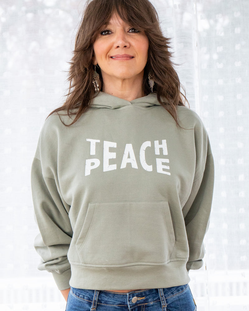Teach Peace ~ Green Earth Hoodie