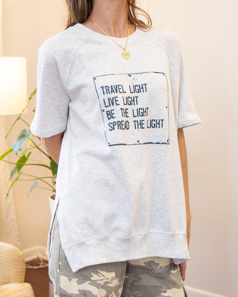 Travel Light French Terry Short Sleeve Sweatshirt