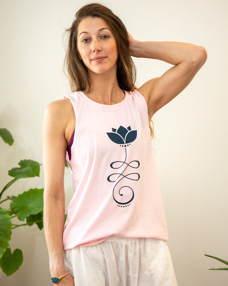 Unalome - Pink Sugar Muscle Tee