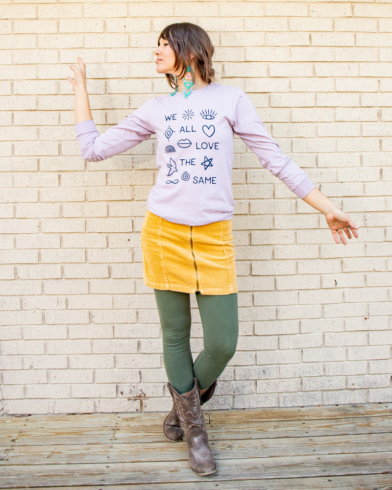 We All Love The Same Dusty Violet Long Sleeve Tee