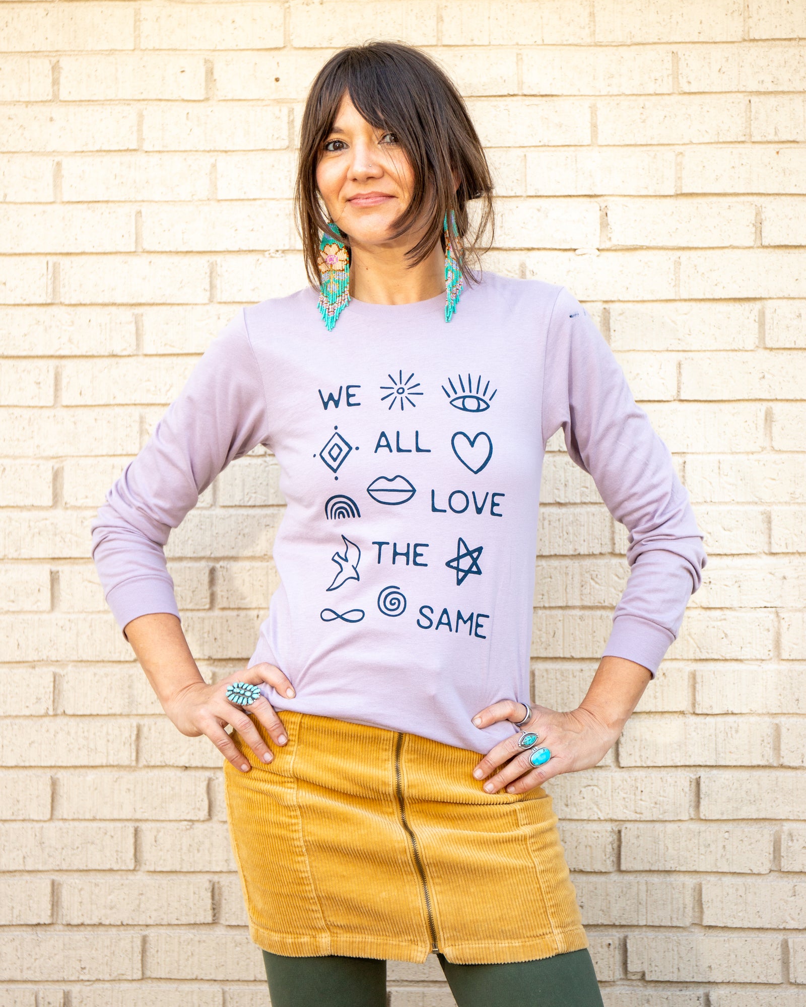 We All Love The Same Dusty Violet Long Sleeve Tee – SuperLoveTees