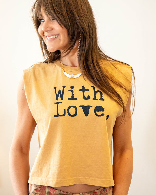With Love Cotton Muscle Tee