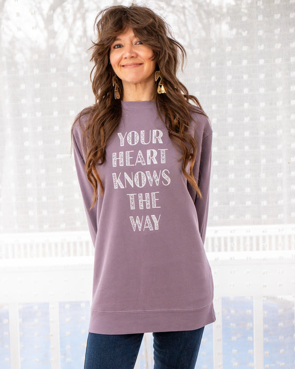 Your Heart Knows The Way - Dusty Plum Sweatshirt