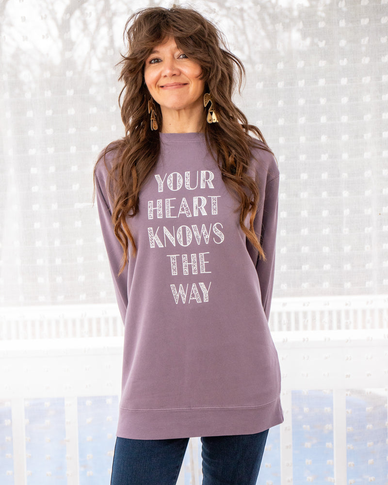 Your Heart Knows The Way - Dusty Plum Sweatshirt
