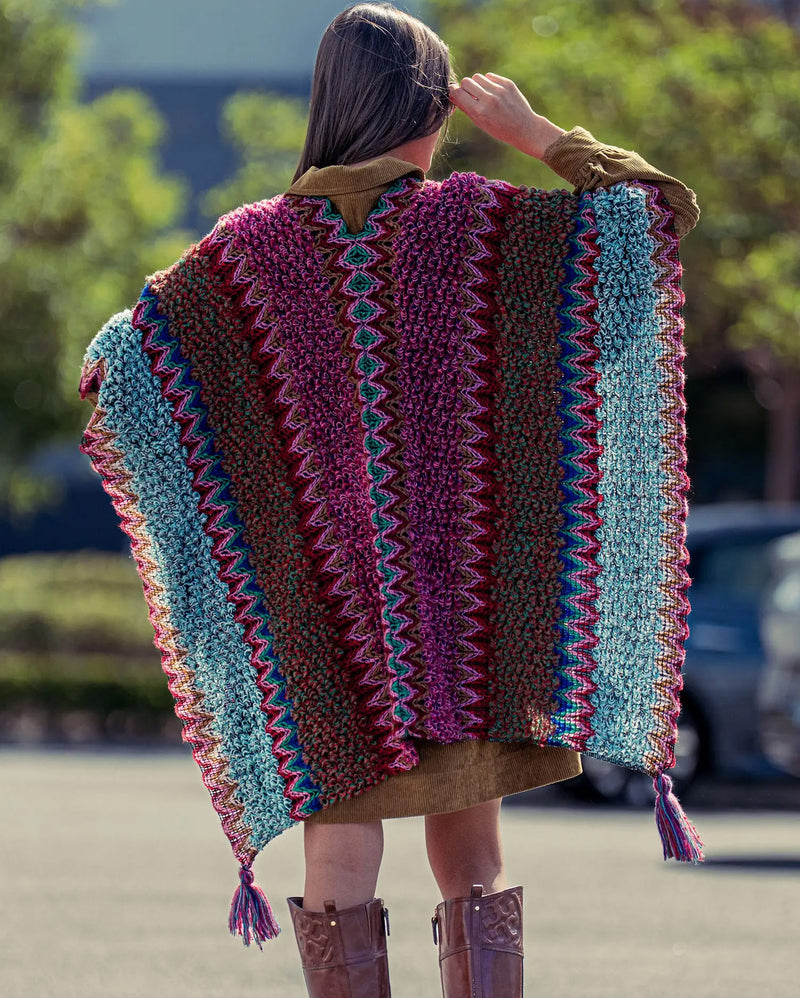 Chunky Knit Open Poncho