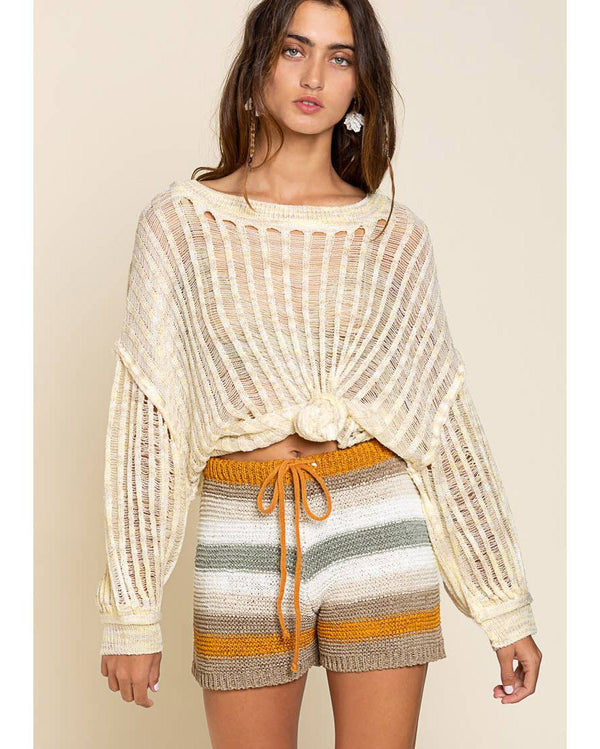 Desert Striped Knit Shorts