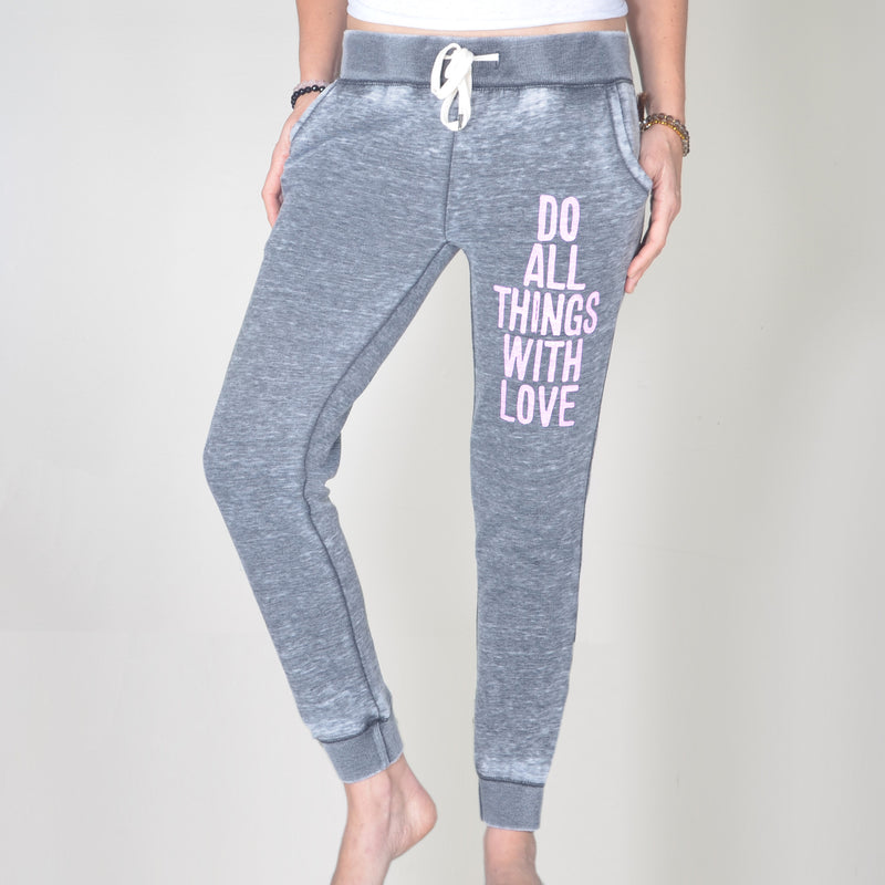 Do All Things With Love  -   Burnout Jogger Pants